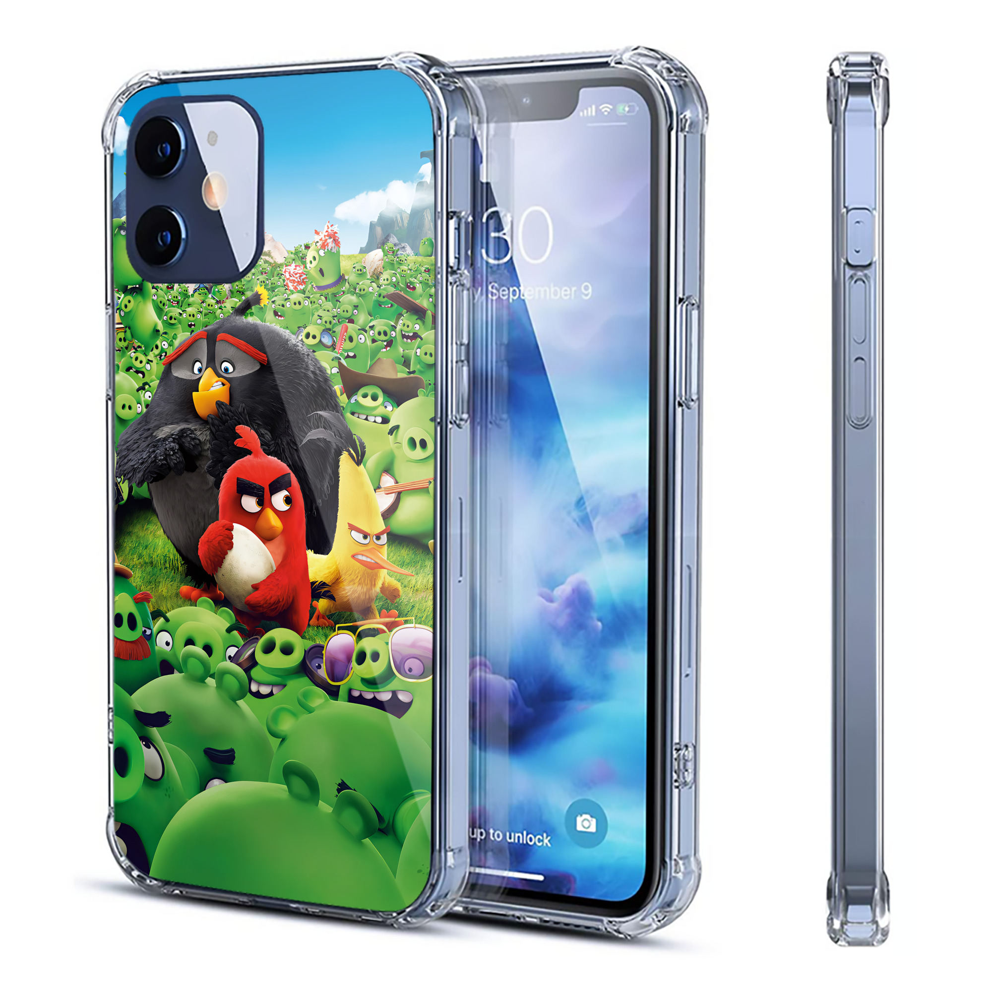 （画像用） Angry Birds アングリーバード 【iPhone 12シリーズ対応】透明スマホケース（クリアソフトケース）